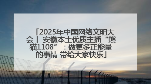 2025年中国网络文明大会丨 安徽本土优质主播“熊猫1108”：做更多正能量的事情 带给大家快乐