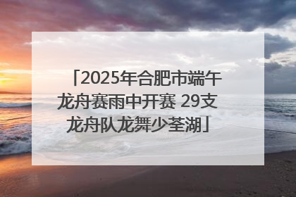 2025年合肥市端午龙舟赛雨中开赛 29支龙舟队龙舞少荃湖