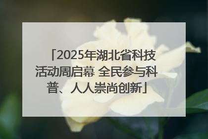2025年湖北省科技活动周启幕 全民参与科普、人人崇尚创新