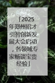 2025年郑州招才引智创新发展大会启动，各领域专家畅谈宝贵经验