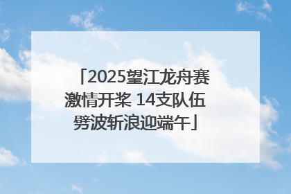 2025望江龙舟赛激情开桨 14支队伍劈波斩浪迎端午