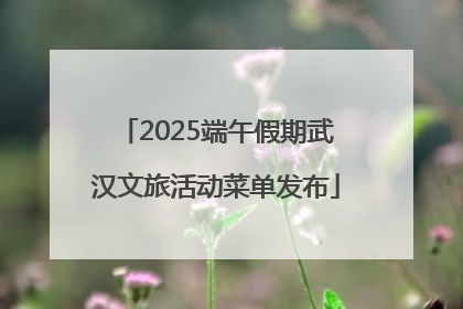 2025端午假期武汉文旅活动菜单发布
