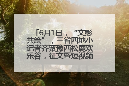 6月1日，“文影共绘”，三省四地小记者齐聚豫西松鹿欢乐谷，征文暨短视频大赛精彩启幕！