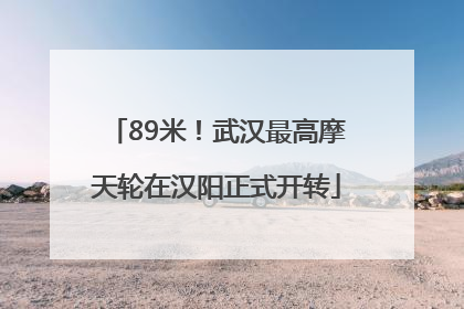 89米！武汉最高摩天轮在汉阳正式开转